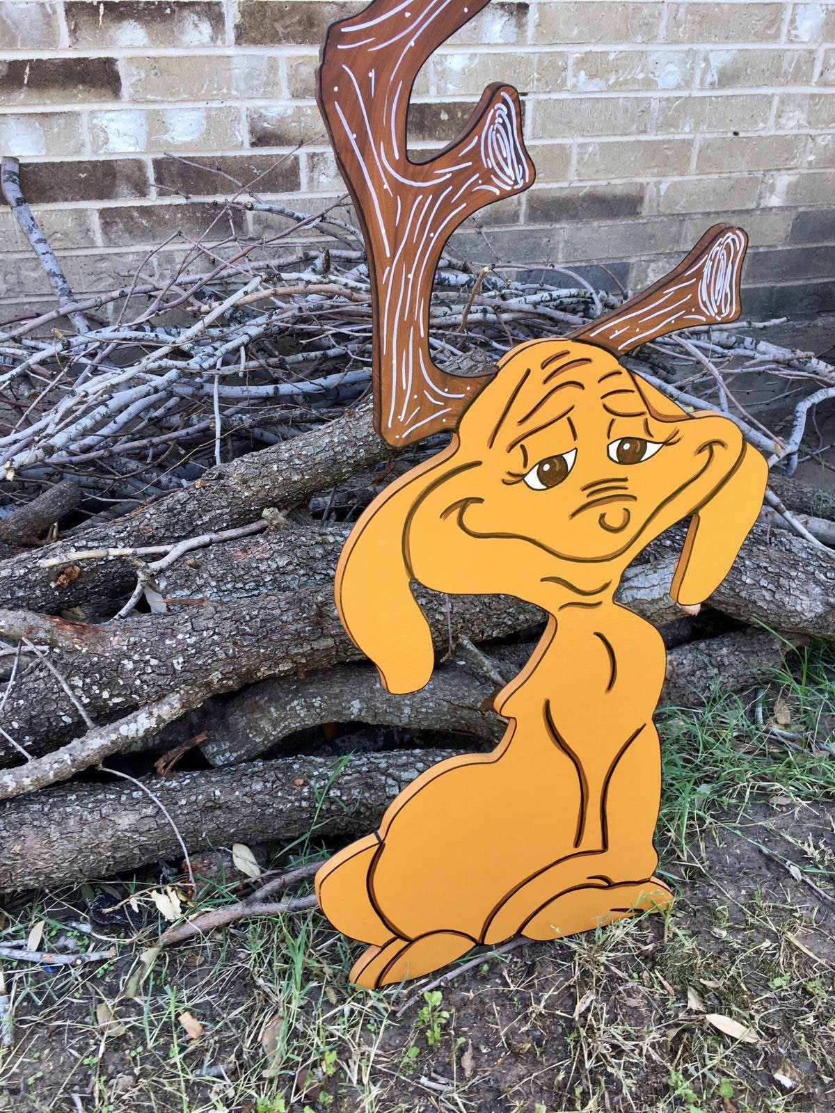 Max the Reindeer WOOD Yard Art Decoration