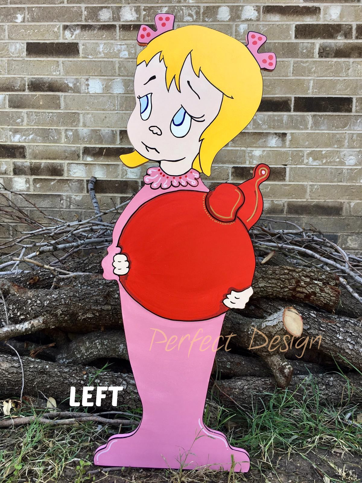 Stealing the Christmas Lights Cindy Lou Who WOOD Yard Art Decorations