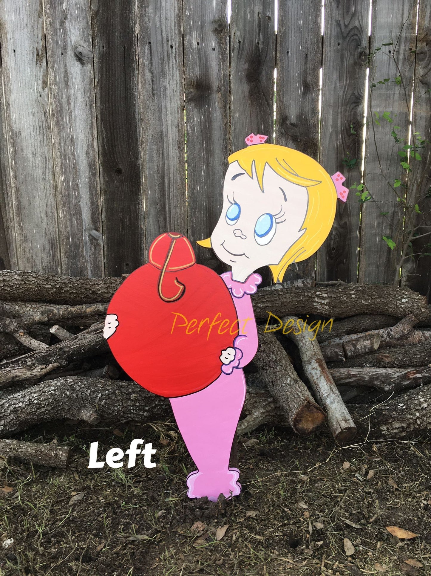 Stealing the Christmas Lights Directional Pole Sign Christmas Tree Cindy Lou Who WOOD Yard Art Decorations