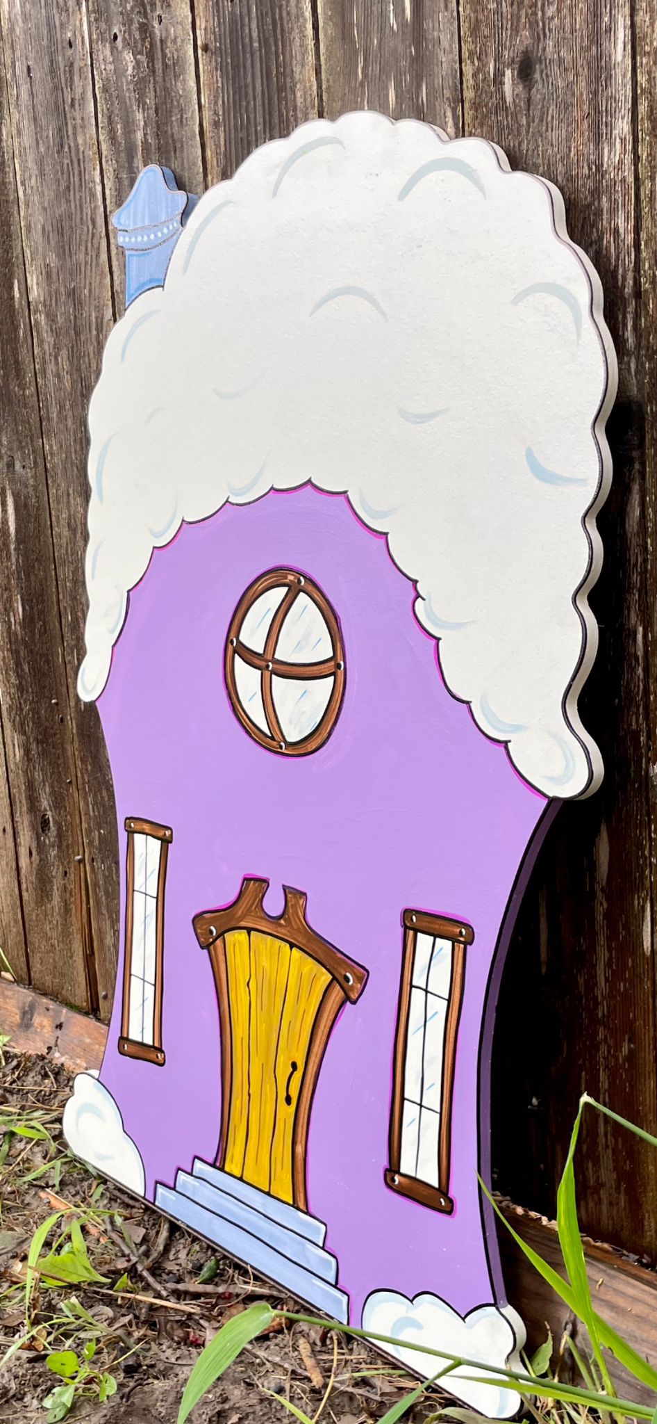 Village Houses WOOD Yard Art Decorations