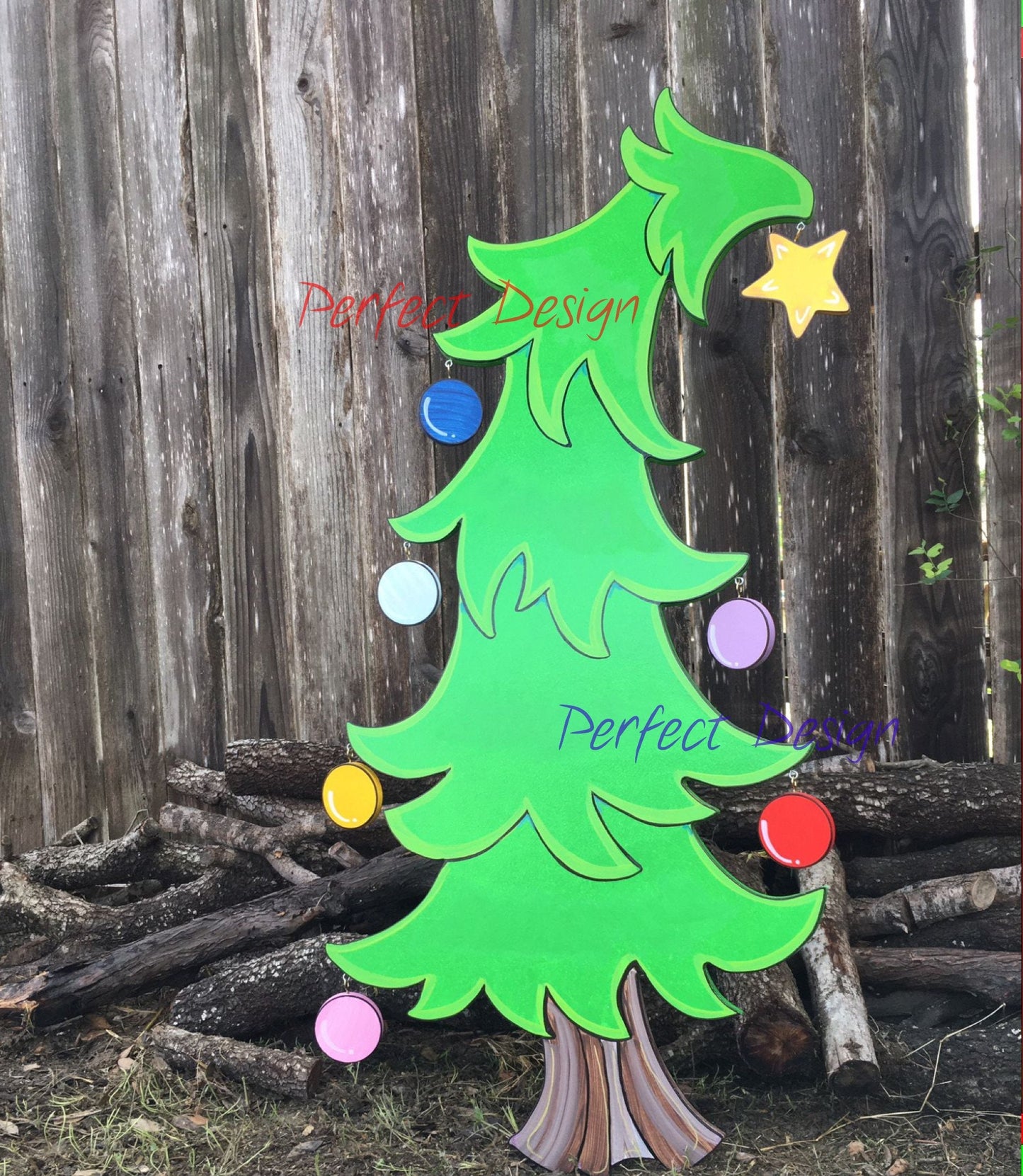 Village Christmas Tree Cindy Lou Who WOOD Yard Art Decorations