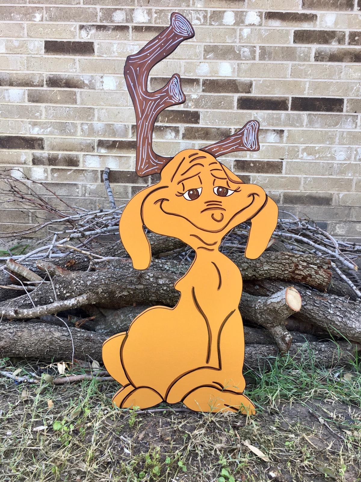 Max the Reindeer WOOD Yard Art Decoration