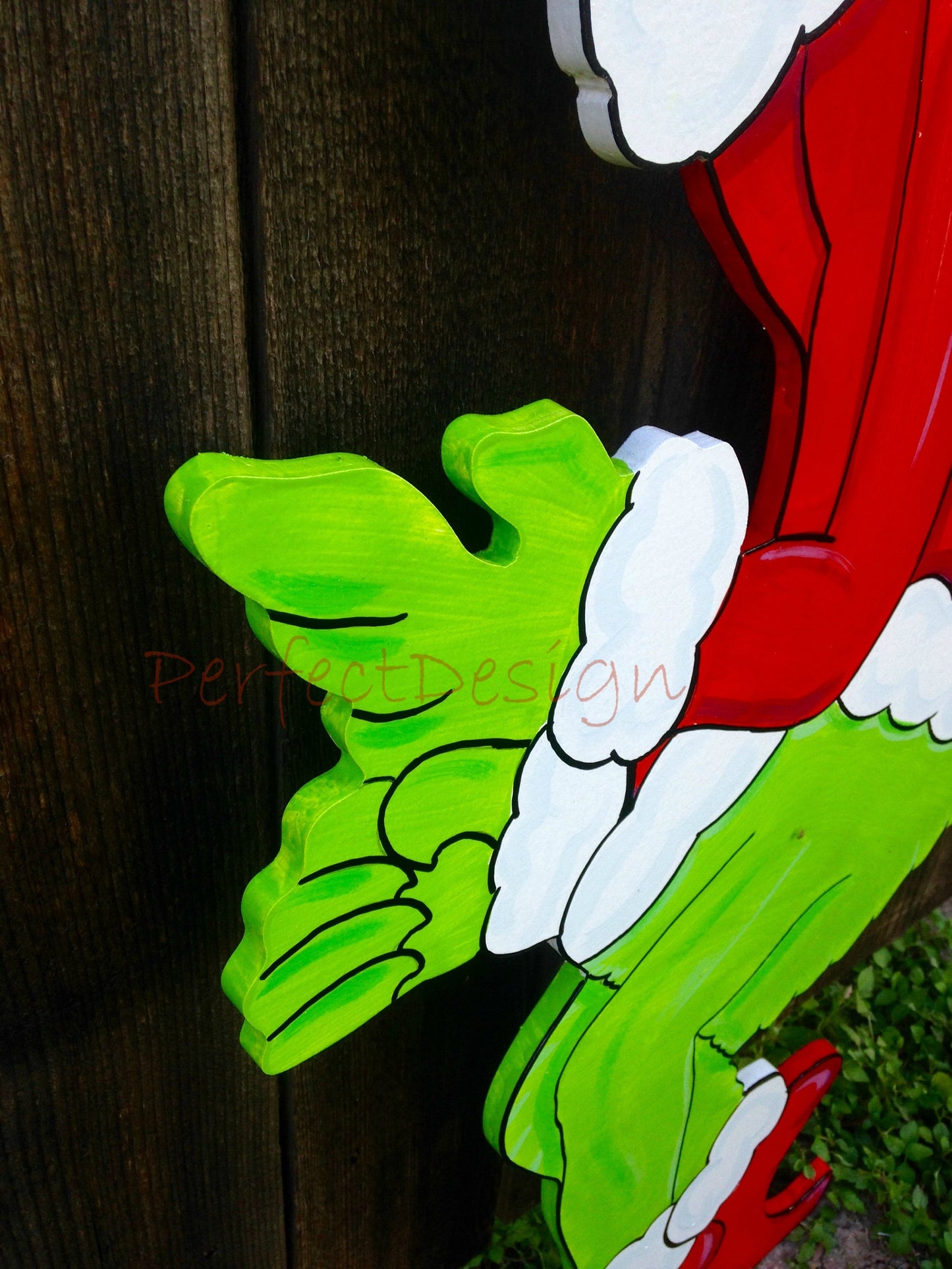 Grinch Stealing the CHRISTMAS Lights Lawn Yard Art Decoration Decor CUTE Left