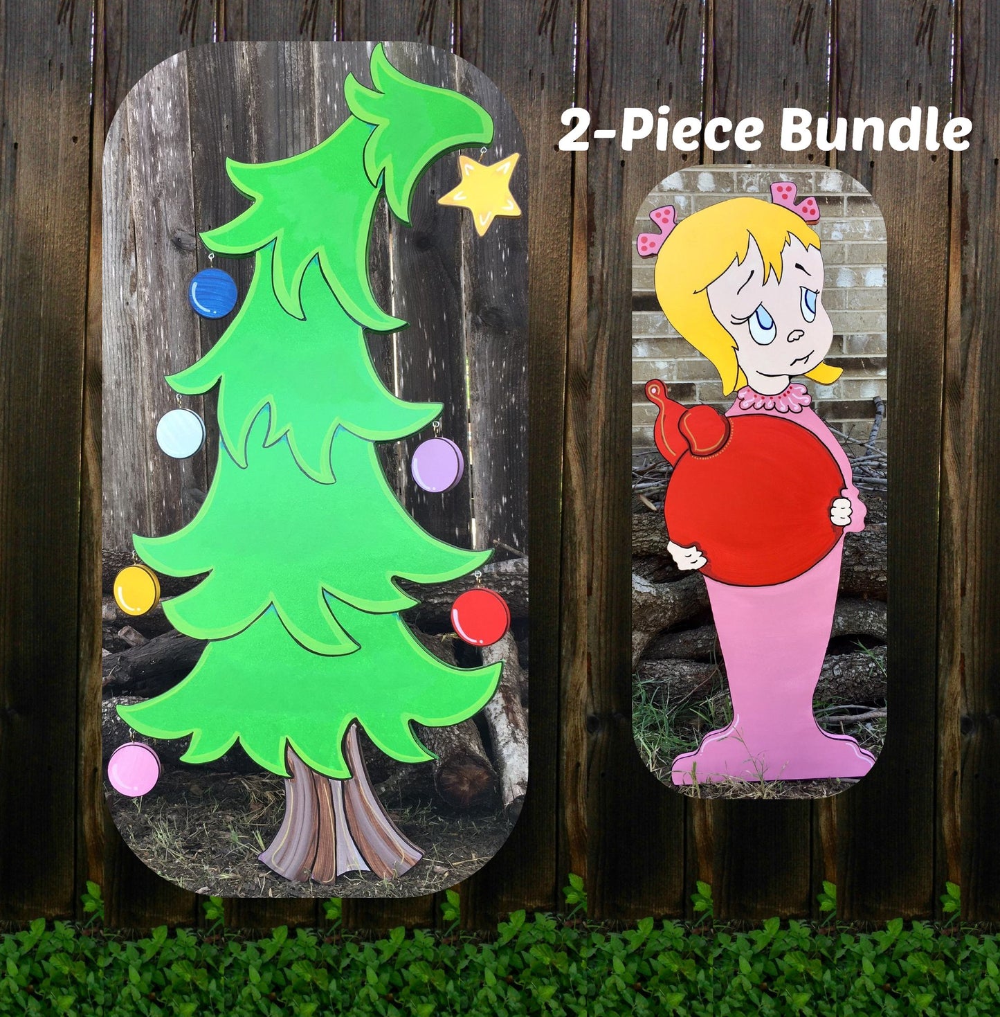 Village Christmas Tree Cindy Lou Who But why, Mr.?" WOOD Yard Art Decorations