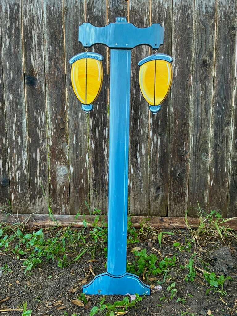 NEW Village Christmas Street Lamp WOOD Lawn Yard Art Decoration