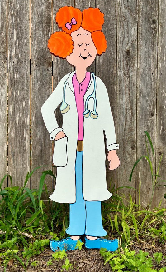 NEW CHRISTMAS Nurse Healthcare Hero Who Character WOOD Lawn Yard Art Decoration Decor Cute